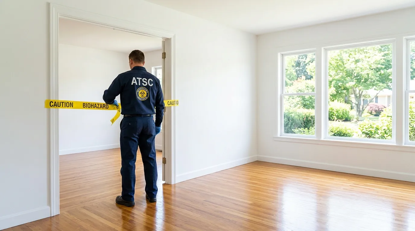 Certified biohazard cleanup crew performing Crime Scene Cleanup in Roxboro
